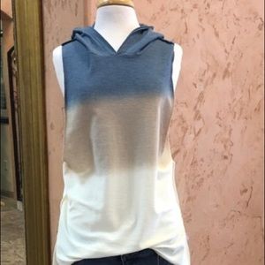 🌻MonoB szS Ombré Dip Dyed Cozy Hoodie Vest NWOT🌻